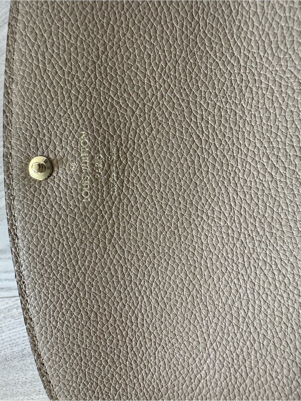 Louis Vuitton Black Monogram Embossed Leather Long Wallet with Gold Button - Picture 7 of 7